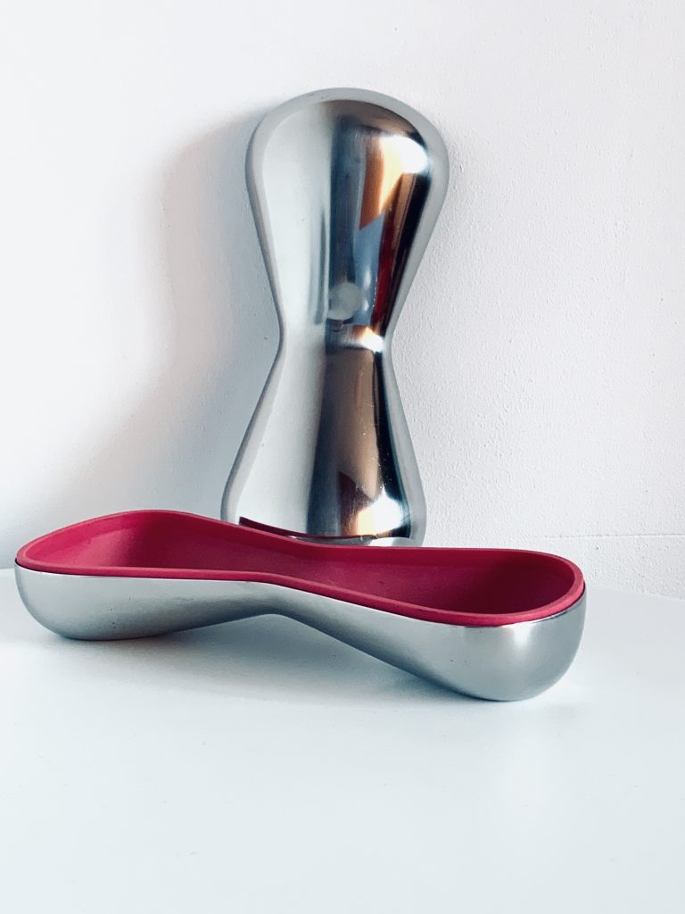 Image de la Georg Jensen Spinbox avec incrustation rose proposée dans cette annonce.