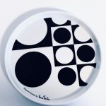 Image of the Verner Panton Menu tray black and white offered in this ad.