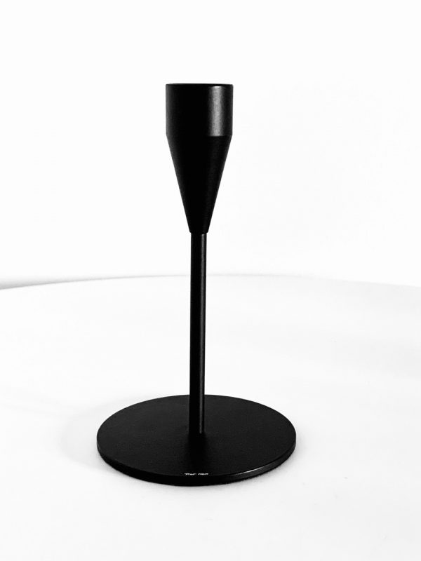 Image of the Piet Hein candlestick mars matt black offered in this advertisement
