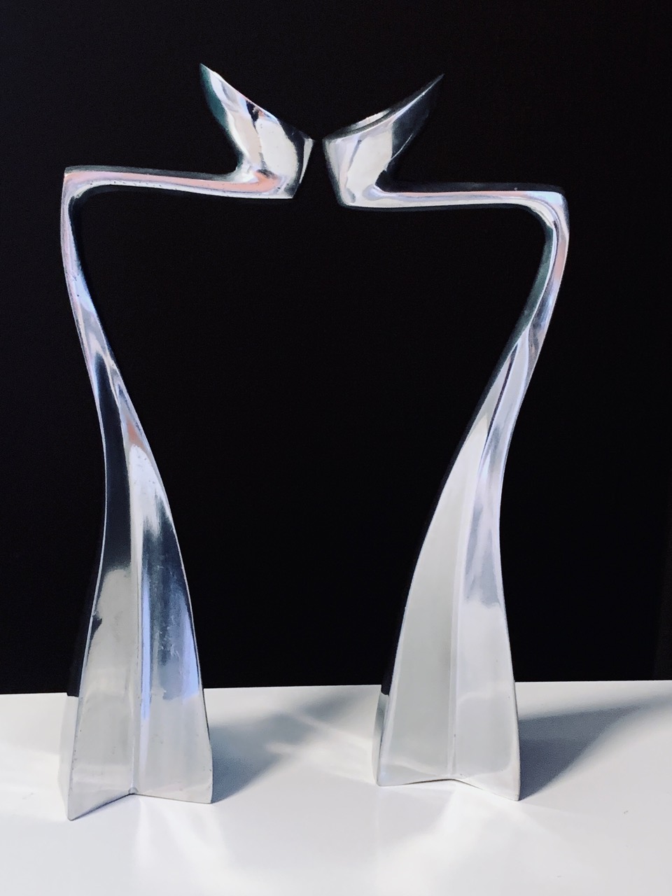 Aluminum Arclumis Swan Candlesticks by Matthew Hilton for SCP