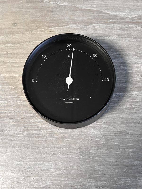 Georg Jensen Thermometer Zwart Ø 10 cm Henning Koppel
