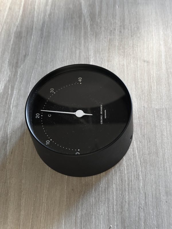 Georg Jensen Thermometer Zwart Ø 10 cm Henning Koppel