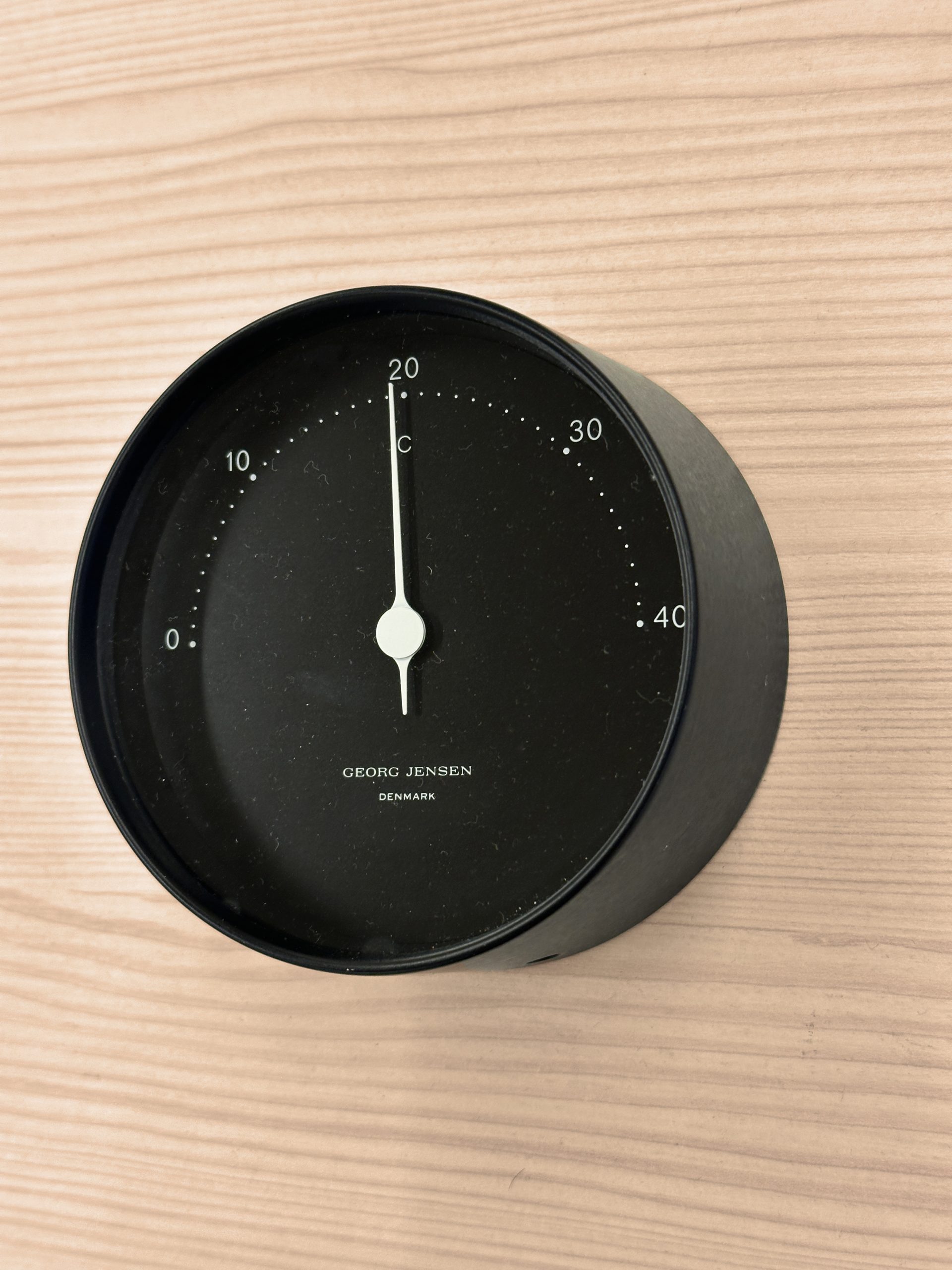 Georg Jensen Thermometer Zwart Ø 10 cm Henning Koppel