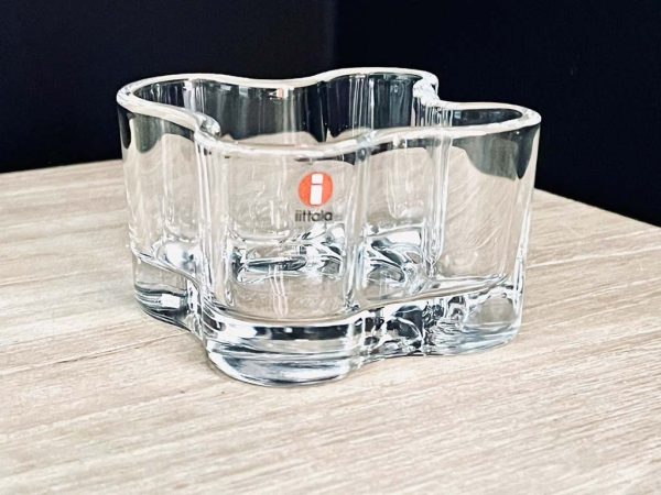 Iittala Alvar Aalto waxinelichthouder transparant