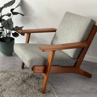 Vintage Getama GE290 stoel door Hans J. Wegner